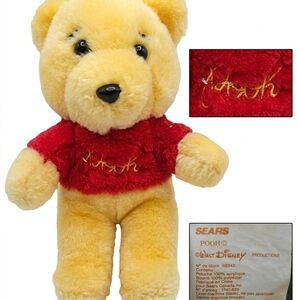 Sears Yellow Plush Winnie the Pooh with Red Shirt